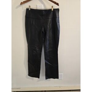 Y2K Leather Pants Womens Size 5/6 Black Lined Rocker Biker Motorcycle Mob‎ Wife